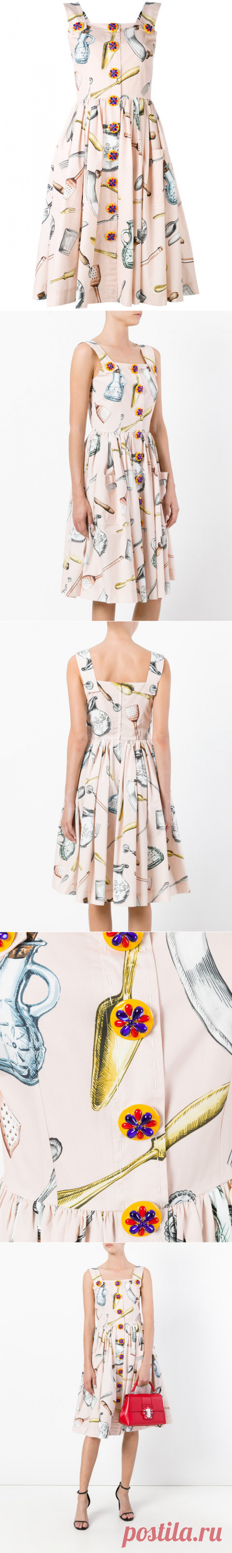 Dolce & Gabbana Печатное платье Pinafore - Farfetch