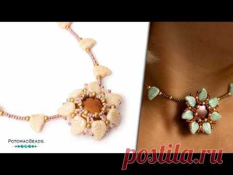 LeafDuo Fall Necklace - DIY Jewelry Making Tutorial by PotomacBeads