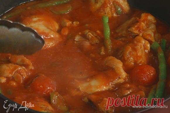 Куриное филе с помидорами и фасолью, пошаговый рецепт на 3019 ккал, фото, ингредиенты - Юлия Высоцкая