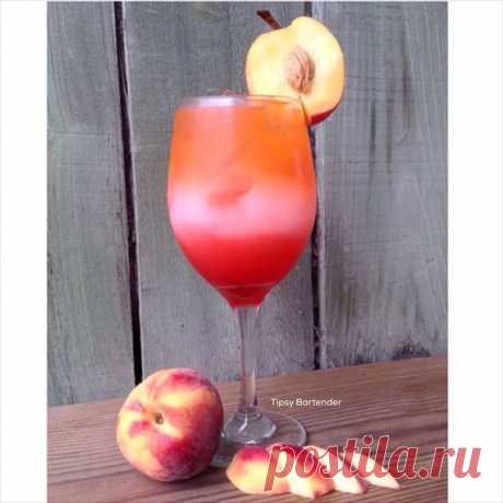 Peach Party Cocktail - TipsyBartender.com