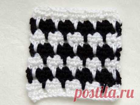 Crochet Punto Fantasia en Blanco y Negro # 1
