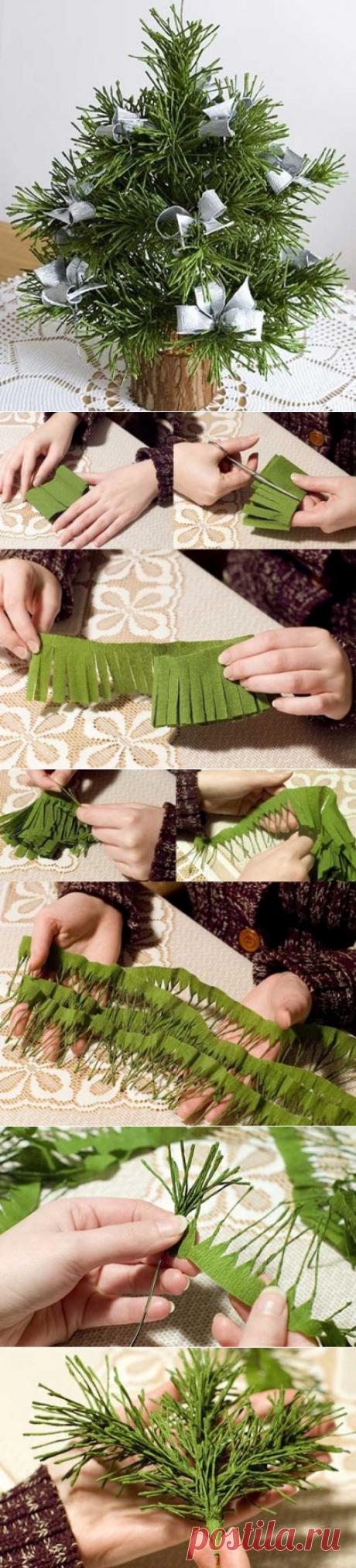 ЕЛОЧКИ ИЗ ГОФРИРОВАННОЙ БУМАГИ