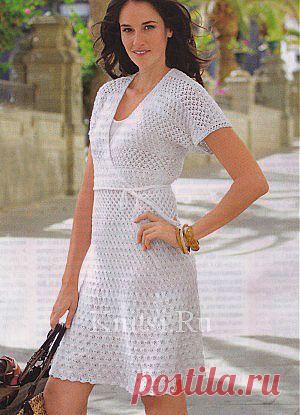 Белое платье. Вязание для женщин / Платья / Спицами
