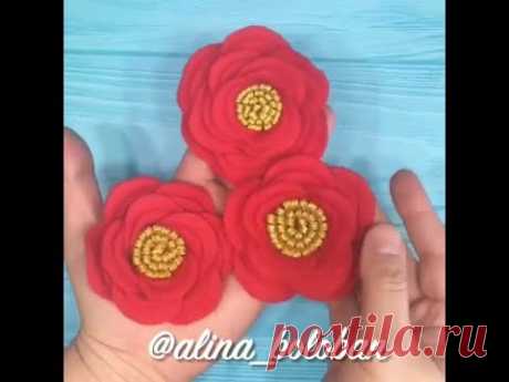Цветы из фетра. МК  / felt flowers. Hand made