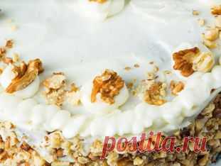 Торт без выпечки с изюмом и орехами.