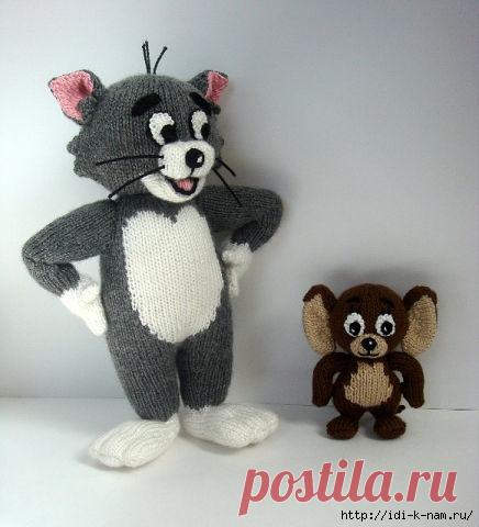 Вязаная игрушка "Том и Джерри"