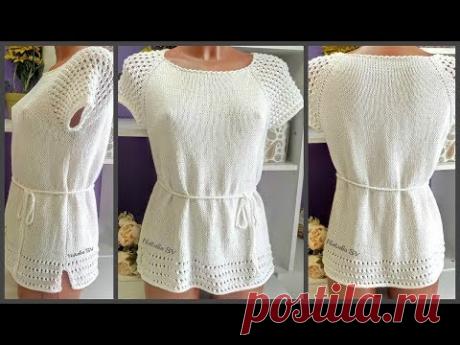 Туника спицами "Лилия". Экспресс-МК.
