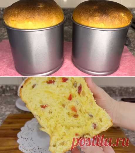 САМЫЙ СДОБНЫЙ, ВКУСНЫЙ И ПУШИСТЫЙ КУЛИЧ
Тесто подходит сразу в формах, а результат — воздушный, ароматный и по-настоящему праздничный!  
Ингредиенты:  
(на 2 средних кулича — вес теста ~880 г)  
- Мука — 300 г  
- Сливки 10% — 100 мл  
- Сливочное масло — 130 г (мягкое)  
- Свежие дрожжи — 20 г (или 7 г сухих)  
- Сахар — 4 ст. л.  
- Ванильный сахар — 1 пакетик (8 г)  
- Яичные желтки — 4 шт.  
- Коньяк — 1 ст. л. (по желанию можно настоять с 3–5 нитями шафрана 4–12 ч)  
...