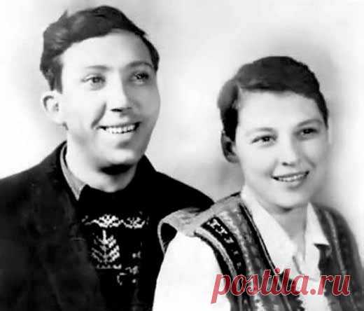 Юрий Никулин с женой Татьяной. СССР, 50-е
