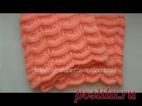 Ажурный шарф снуд. Вязание спицами.  Knitting(Hobby)