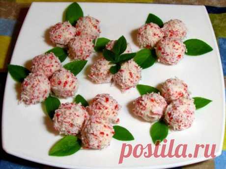 Сырные шарики - салат - закуска с сыром и чесноком
