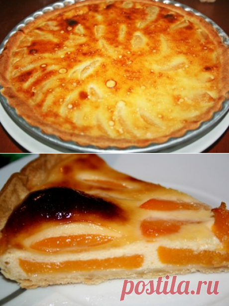 Пирог с персиками (консервированными)