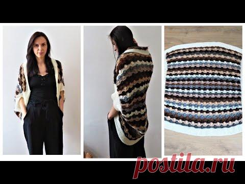 ЖАКЕТ ИЗ ПРЯМОУГОЛЬНИКА ИЗ ОСТАТКОВ ПРЯЖИ