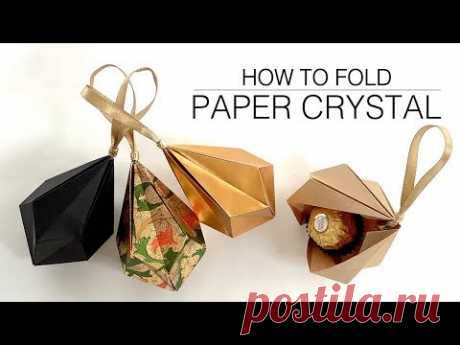 【飾れる小箱】折り紙クリスタル✨Origami Crystal