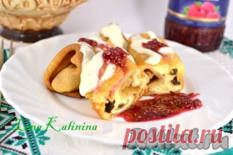 Блинчики с творогом в духовке - рецепт с фото