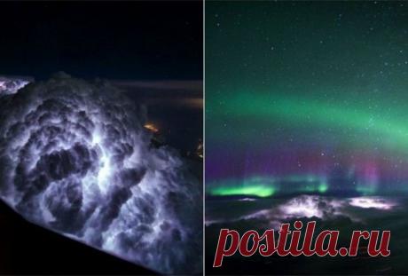 Пилот выложил в Сеть фото штормовых облаков, снятых на высоте 10 000 метров!