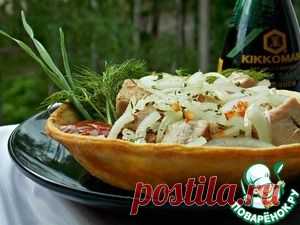 Шашлык в хлебной тарелочке