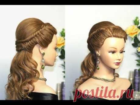 Easy prom hairstyles for long hair, bridal hairstyle tutorial - YouTube