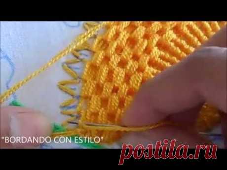 PASO A PASO PUNTADA EN CLAVEL 4 EN 1 - YouTube