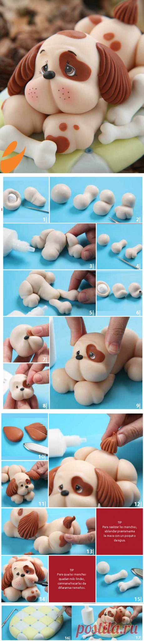 Paso a paso: Modelar un perro con fondant - Paperblog