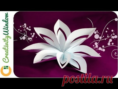 Layered Paper Flower Cutting and Folding Technique