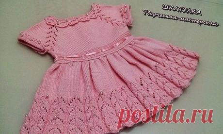ПЛАТЬЕ ДЛЯ МАЛЫШКИ (Вязание спицами) – Журнал Вдохновение Рукодельницы