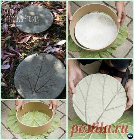 Инструкции по проектам DIY Big Concrete Leaf Garden