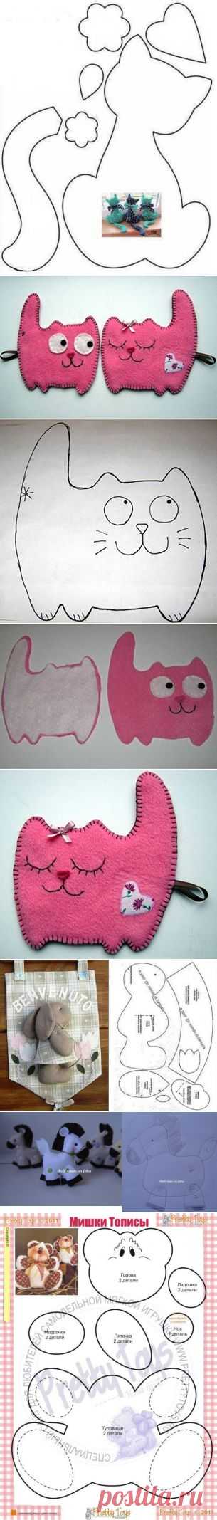 Большая подборка выкроек для мягких игрушек - Рукоделие