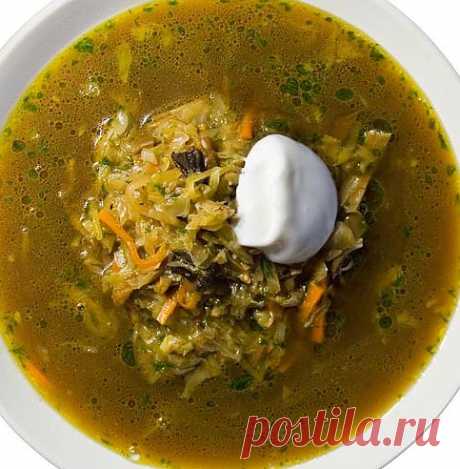 Капустняк с сушеными грибами.