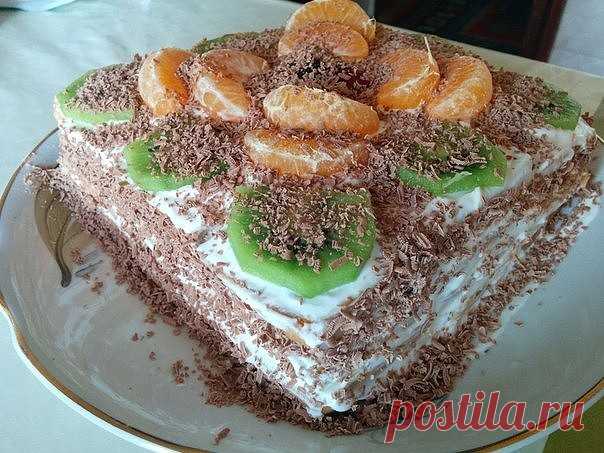 Зимний торт без выпечки за 20 минут: самый вкусный и простой рецепт