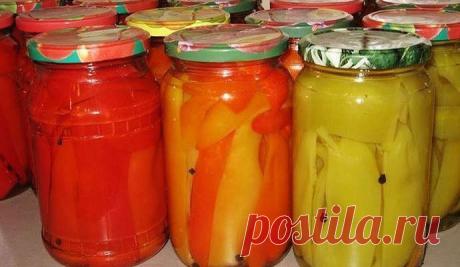 Рецепт перца сладкого в маринаде на зиму