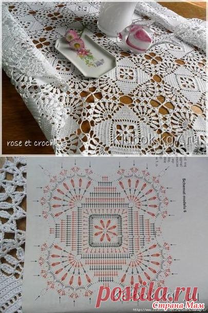 Мини-скатерть в подарок - Вязание - Страна Мам
