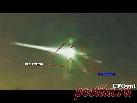 Видео Amazing UFO attacked the meteorite to defend ourselves, Russia, Feb 15, 2013 HD