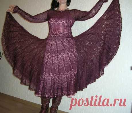 Ажурное платье из мохера