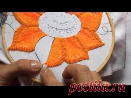 103.- Bordado Fantasia pétalo de girasol