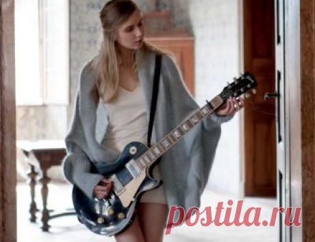 Роскошный вязаный кардиган из двух прямоугольников