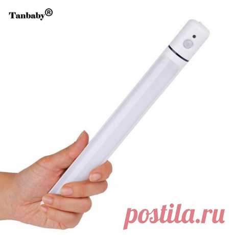 Tanbaby портативный беспроводной светодиодный Шкаф Кабинет Night Light датчик движения бар батарейках Регулируемый лампы для кухни шкаф купить на AliExpress