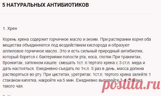 5 НАТУРАЛЬНЫХ АНТИБИОТИКОВ
