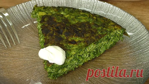 Вкусная Кухня в Кайф у Вики и Алекса | Эксперимент удался: необычная запеканка - омлет из зелени и яиц «Кюкю Сабзи» на сковороде за считанные минуты