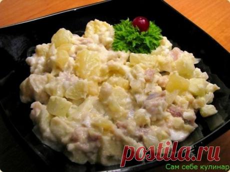 Картофельный салат с рыбой