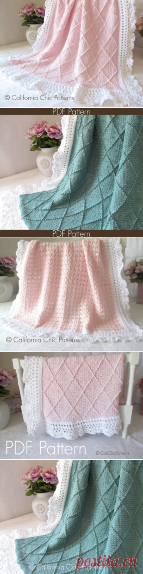 Knitting PATTERN 63 Paris Knit Baby Blanket PATTERN 63
