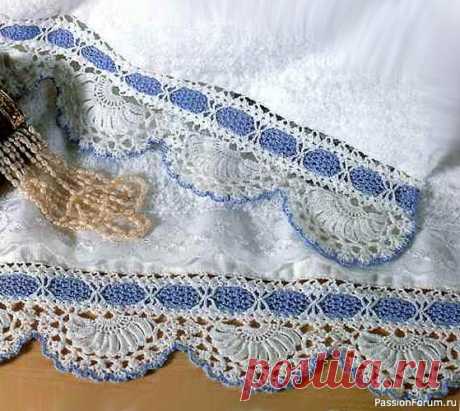 Салфетка и полотенца с каймой. Схемы | Вязаные крючком аксессуары