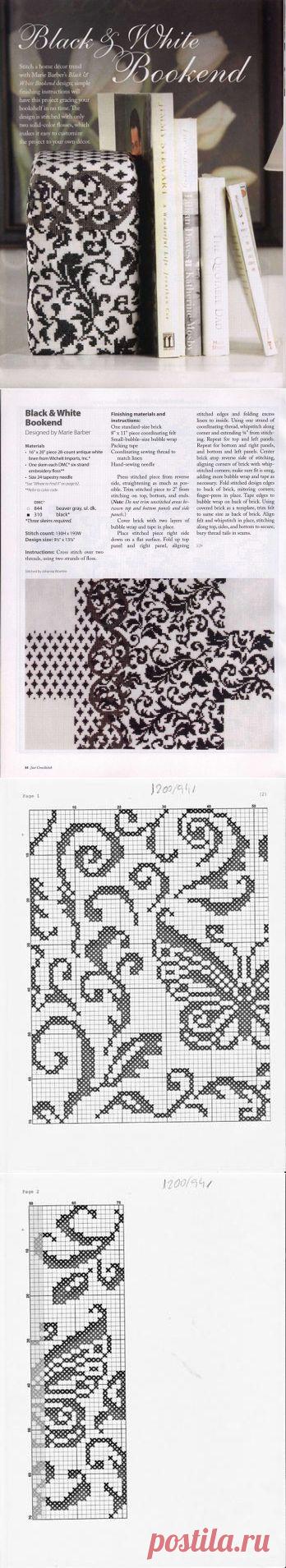 Вышивка крестом МОНОХРОМ.