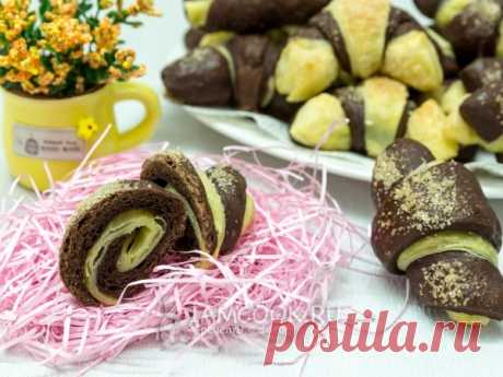 Круассаны из слоеного и дрожжевого теста