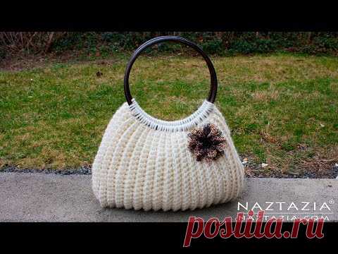 HOW to CROCHET SAVVY HANDBAG - DIY Tutorial for Easy Bag Purse Tote
