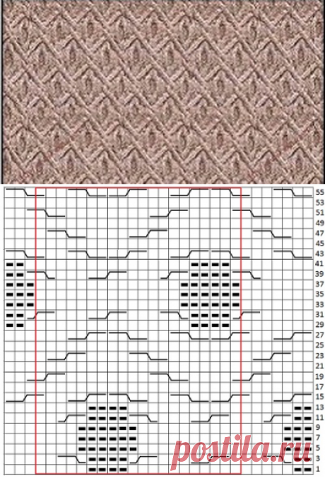 Интересные рельефные узоры спицами с описанием и схемами