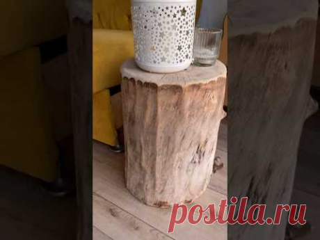 Тумба, подставка из пенька. Diy идеи для дома #рустик #diy #woodworking #wood
