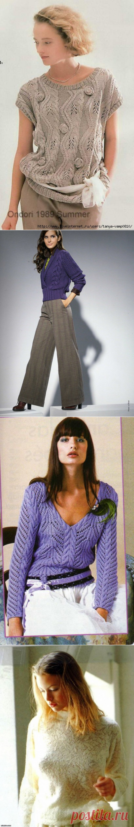 Пуловеры спицами. Подборка 25