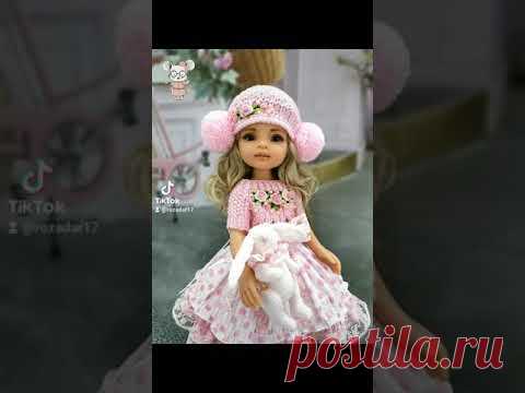 Очень красивая вязаная одежда для кукол!!! 😍🥰 #Розадар​ #вязания​
