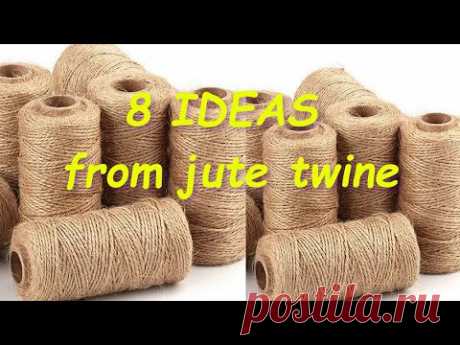 8 DIY IDEAS from jute with your own hands. Ideas from jute. Handmade jute crafts.